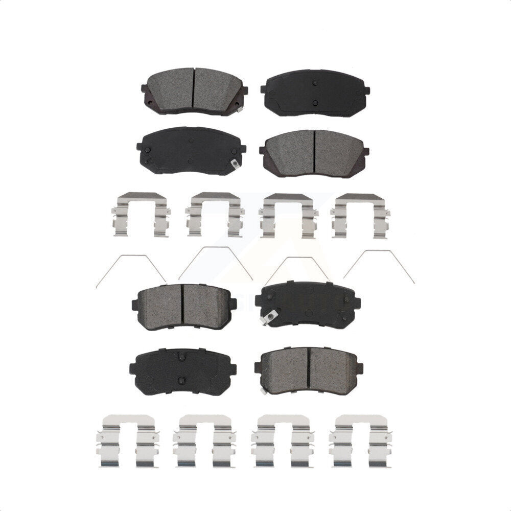 Front Rear Semi-Metallic Brake Pads Kit For Kia Optima With Manual Parking KSM-100529