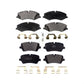 Front Rear Semi-Metallic Brake Pads Kit For Land Rover Range Sport Discovery KPF-100520