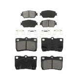 Front Rear Semi-Metallic Brake Pads Kit For Lexus IS250 GS300 KSM-100400