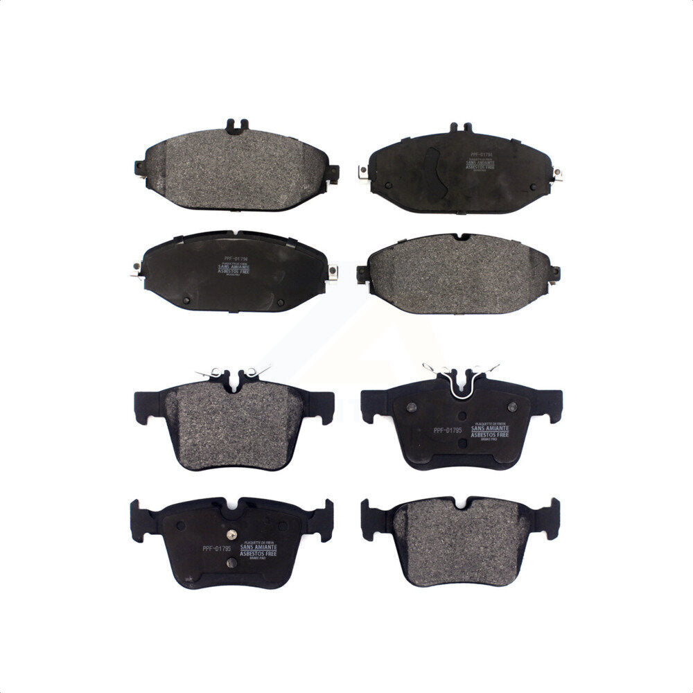 Front Rear Semi-Metallic Brake Pads Kit For Mercedes-Benz C300 Without Sport Package KPF-100503