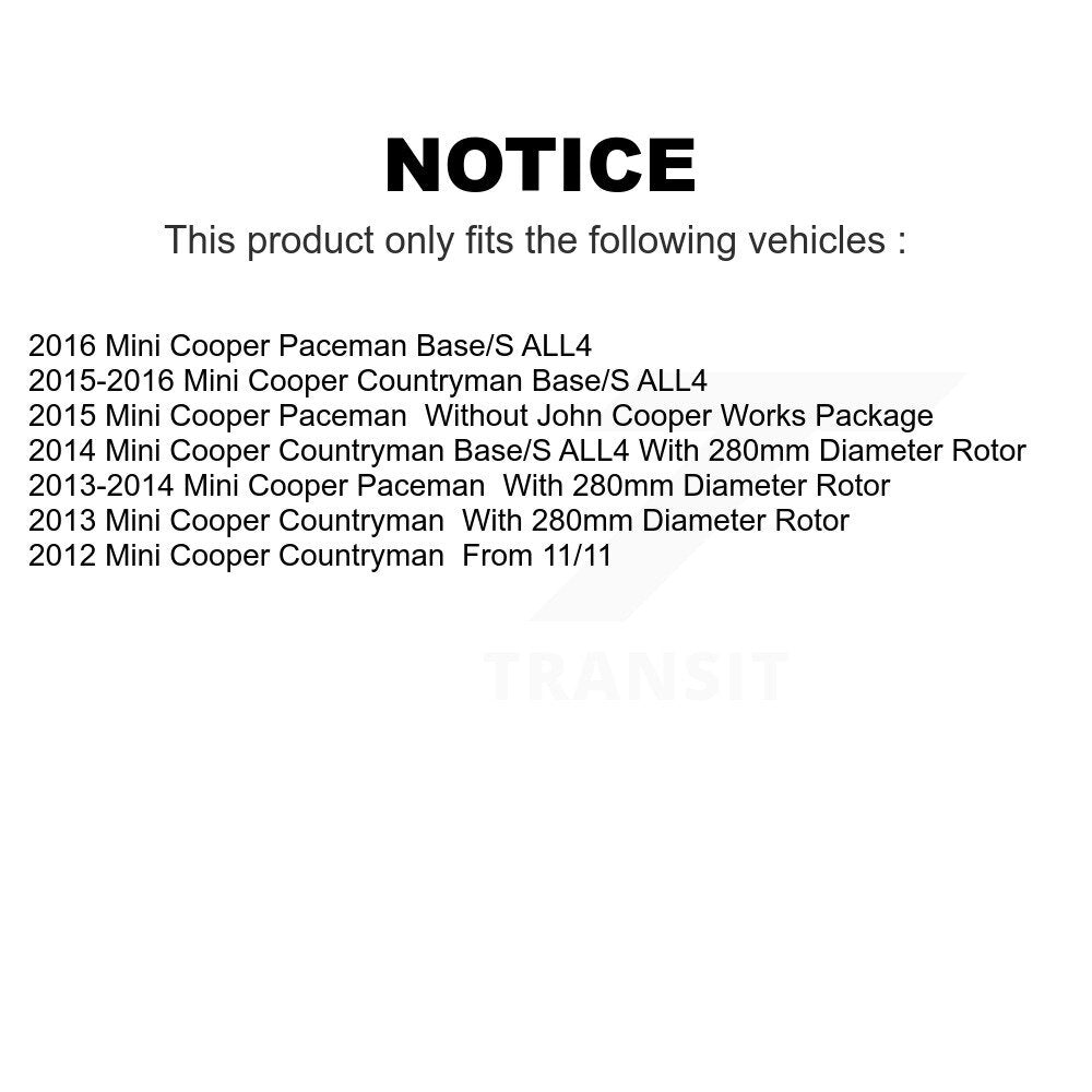 Front Rear Semi-Metallic Brake Pads Kit For Mini Cooper Countryman Paceman KSM-100086