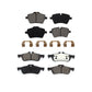 Front Rear Semi-Metallic Brake Pads Kit For Mini Cooper With 294mm Diameter Rotor KSM-100084