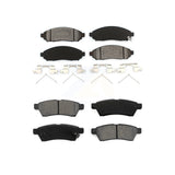 Front Rear Semi-Metallic Brake Pads Kit For Nissan Frontier Xterra Suzuki Equator KSM-100053