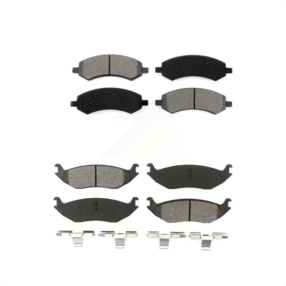 Front Rear Semi-Metallic Brake Pads Kit For Ram 1500 Dodge Classic Durango Chrysler Aspen KSM-100048