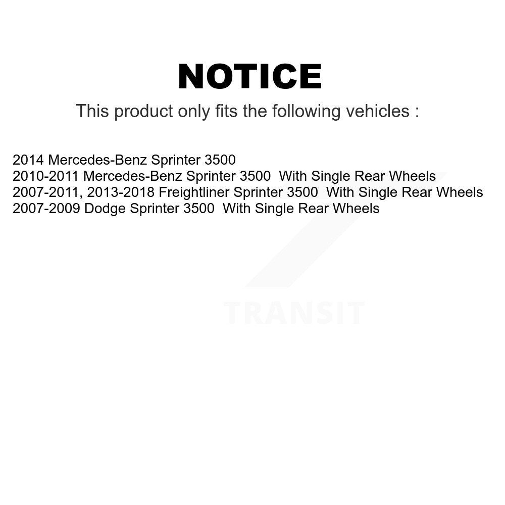 Front Rear Semi-Metallic Brake Pads Kit For Sprinter 3500 Freightliner Dodge Mercedes-Benz KPF-100591