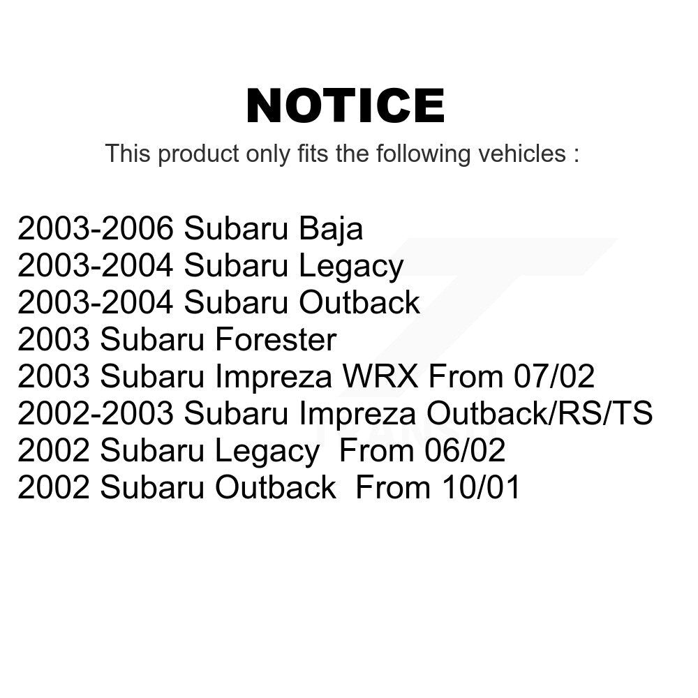 Front Rear Semi-Metallic Brake Pads Kit For Subaru Outback Impreza Forester Legacy Baja KSM-100425