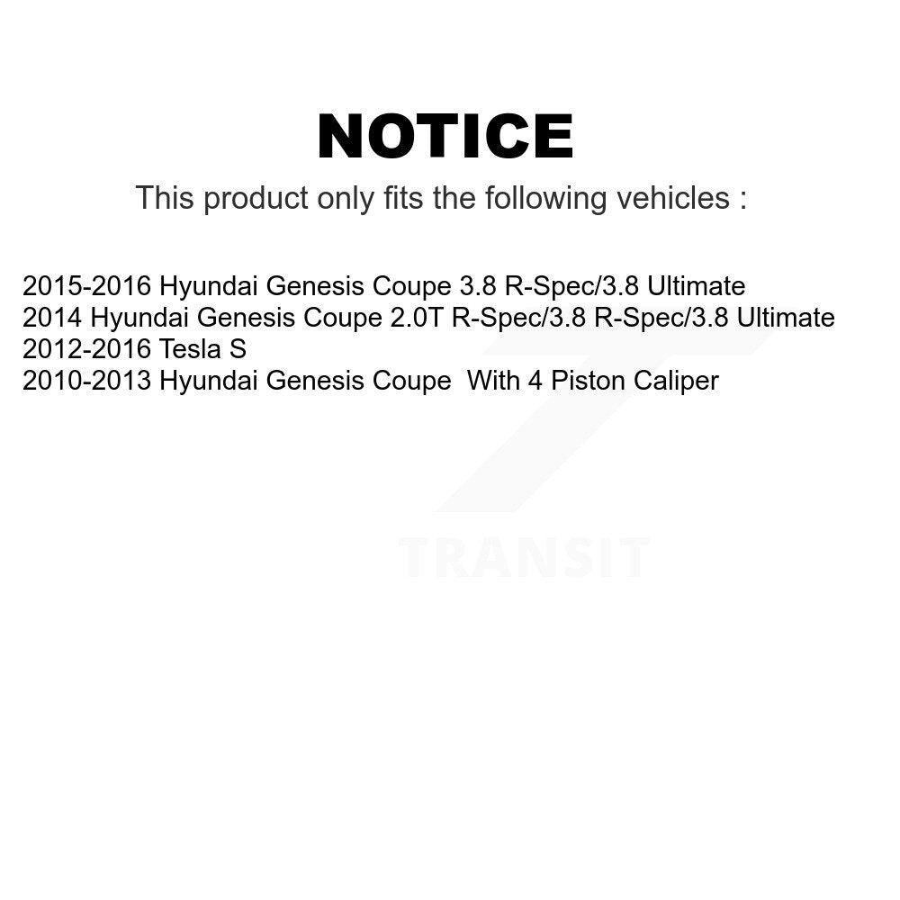 Front Rear Semi-Metallic Brake Pads Kit For Tesla S Hyundai Genesis Coupe KPF-100006