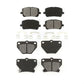 Front Rear Semi-Metallic Brake Pads Kit For Toyota Corolla Matrix Pontiac Vibe KSM-100419