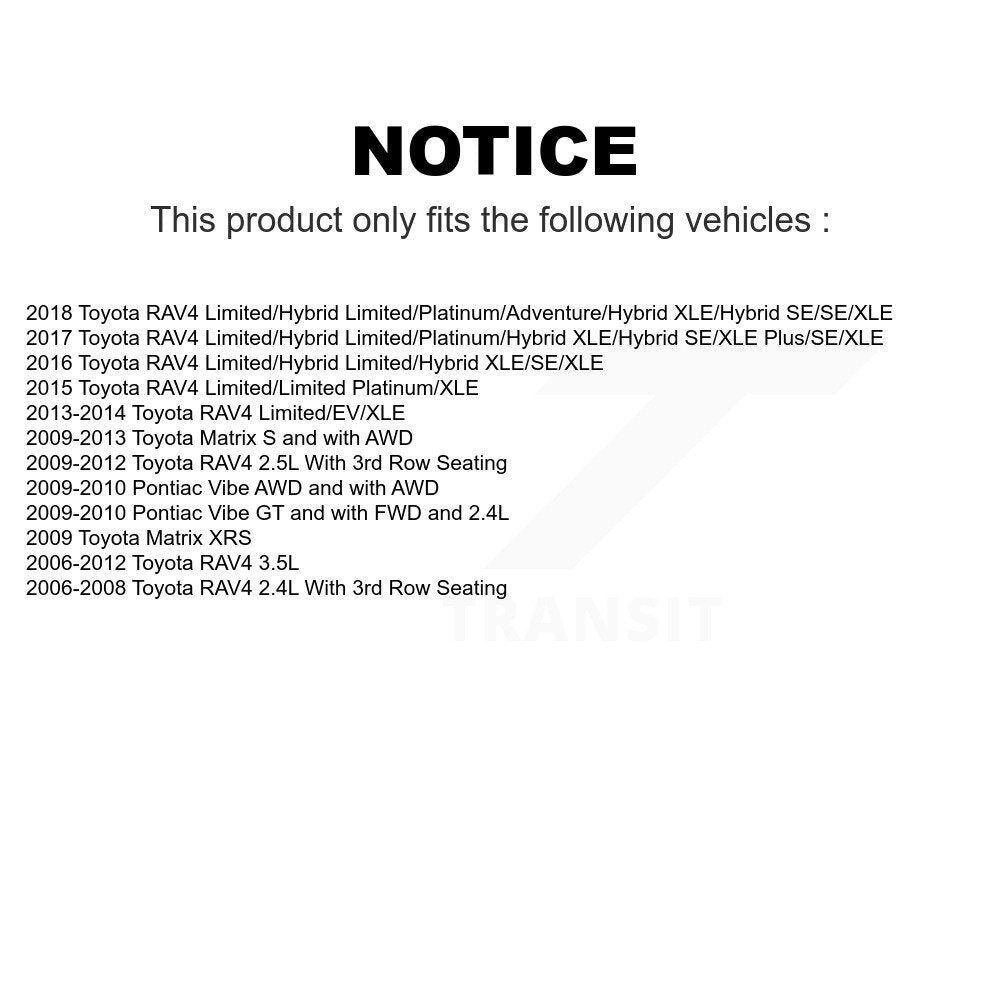Front Rear Semi-Metallic Brake Pads Kit For Toyota RAV4 Matrix Pontiac Vibe KPF-100090