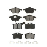 Front Rear Semi-Metallic Brake Pads Kit For Volkswagen Beetle Jetta Golf Passat KSM-100297