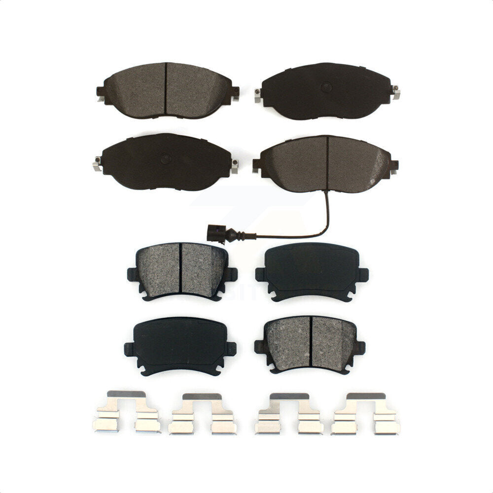 Front Rear Semi-Metallic Brake Pads Kit For Volkswagen GTI CC KSM-100510