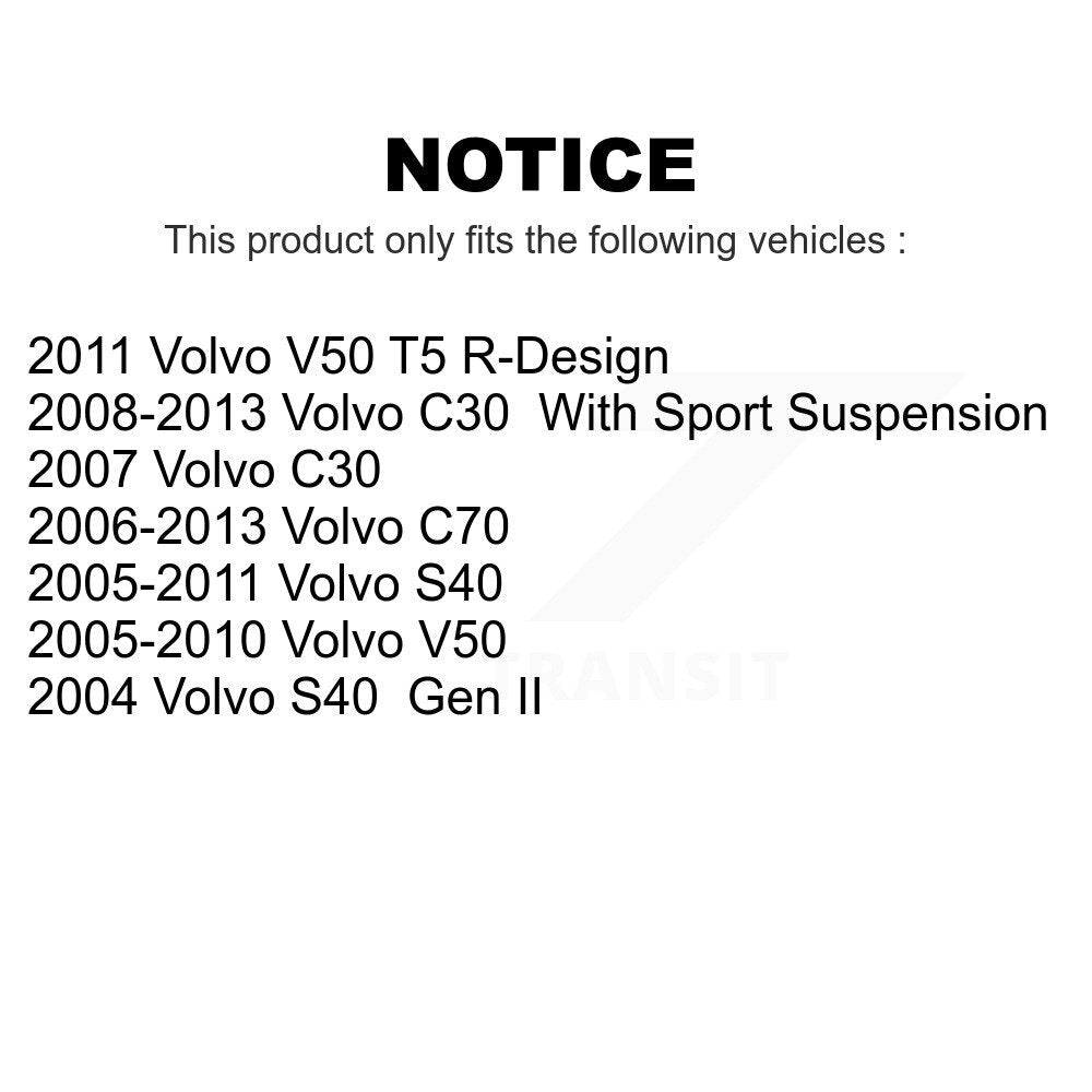 Front Rear Suspension Link Kit For Volvo S40 C70 C30 V50 K72-100831