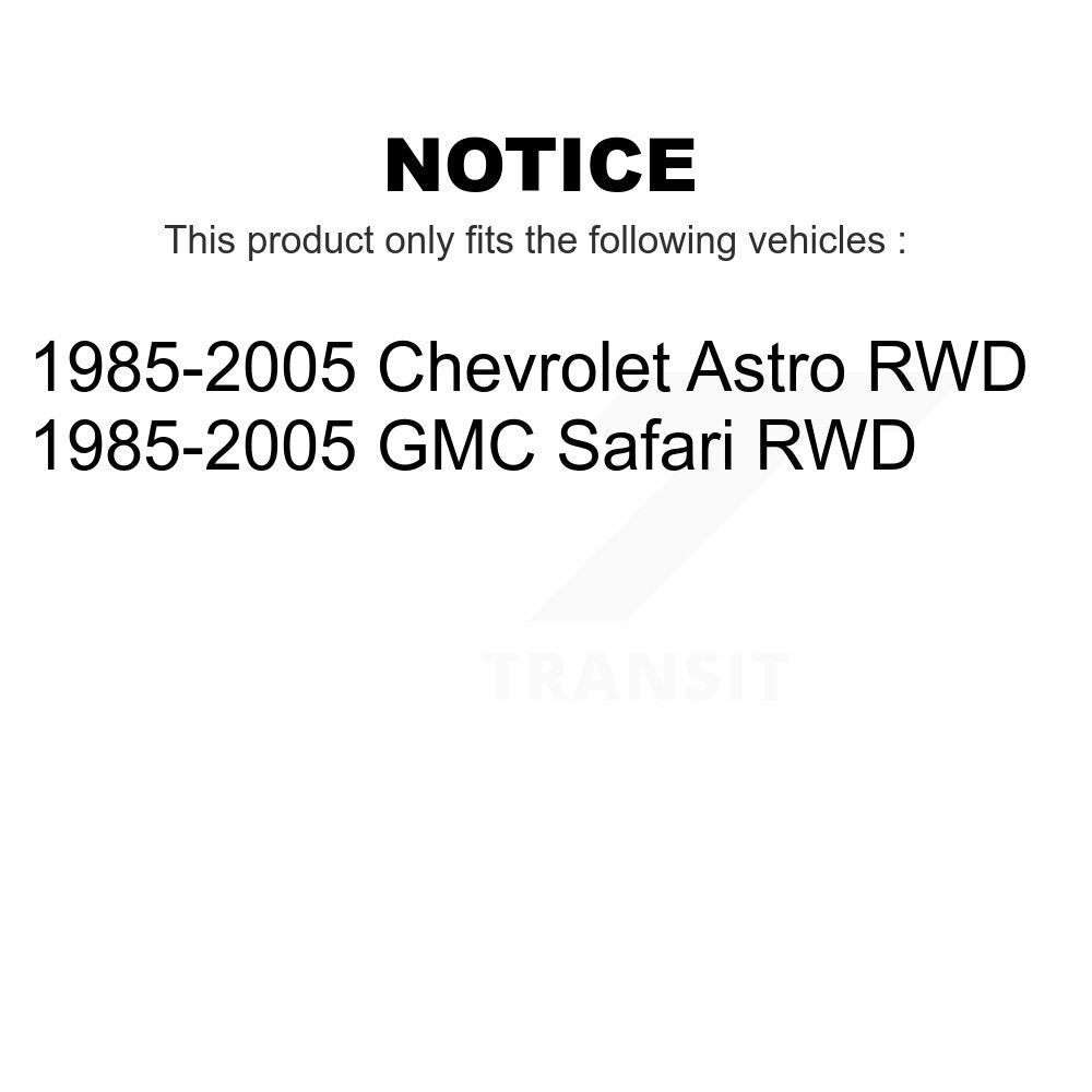 Front Rear Suspension Shock Absorber Kit For 1985-2005 Chevrolet Astro GMC Safari RWD K78-100180