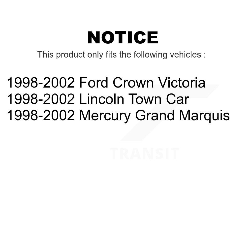 Front Rear Suspension Stabilizer Bar Link Kit For 1998-2002 Mercury Grand Marquis Lincoln Town Car Ford Crown Victoria KTR-102132