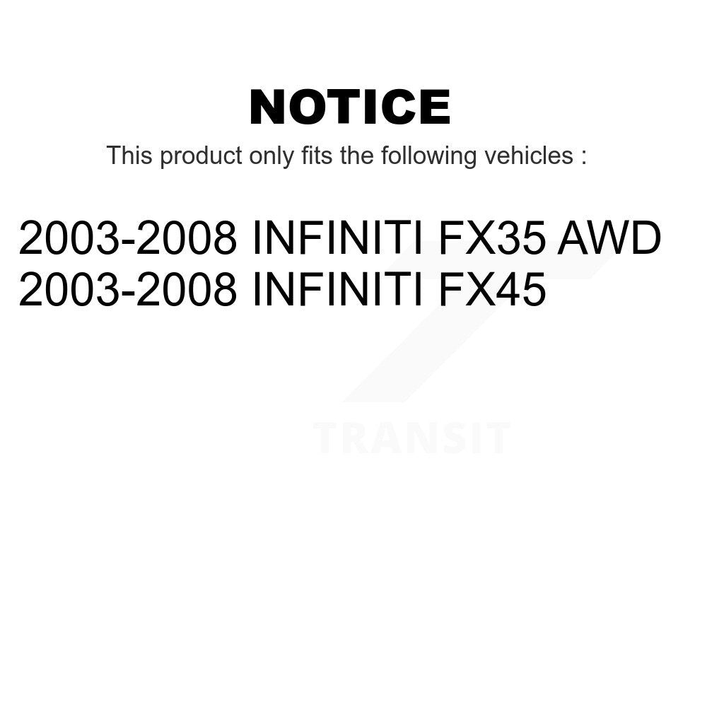 Front Rear Suspension Stabilizer Bar Link Kit For 2003-2008 Infiniti FX35 FX45 INFINITI KTR-102201