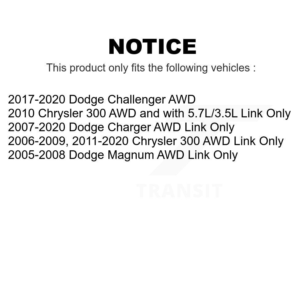 Front Rear Suspension Stabilizer Bar Link Kit For Dodge Charger Chrysler 300 Challenger Magnum KTR-102050