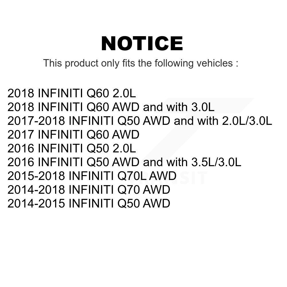 Front Rear Suspension Stabilizer Bar Link Kit For INFINITI Q50 Q60 Q70 Q70L KTR-104266