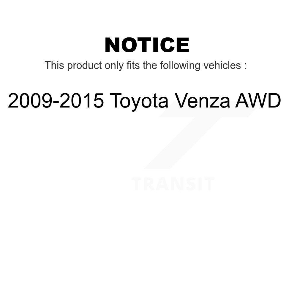 Front Rear Suspension Strut Kit For 2009-2015 Toyota Venza AWD K78-100901