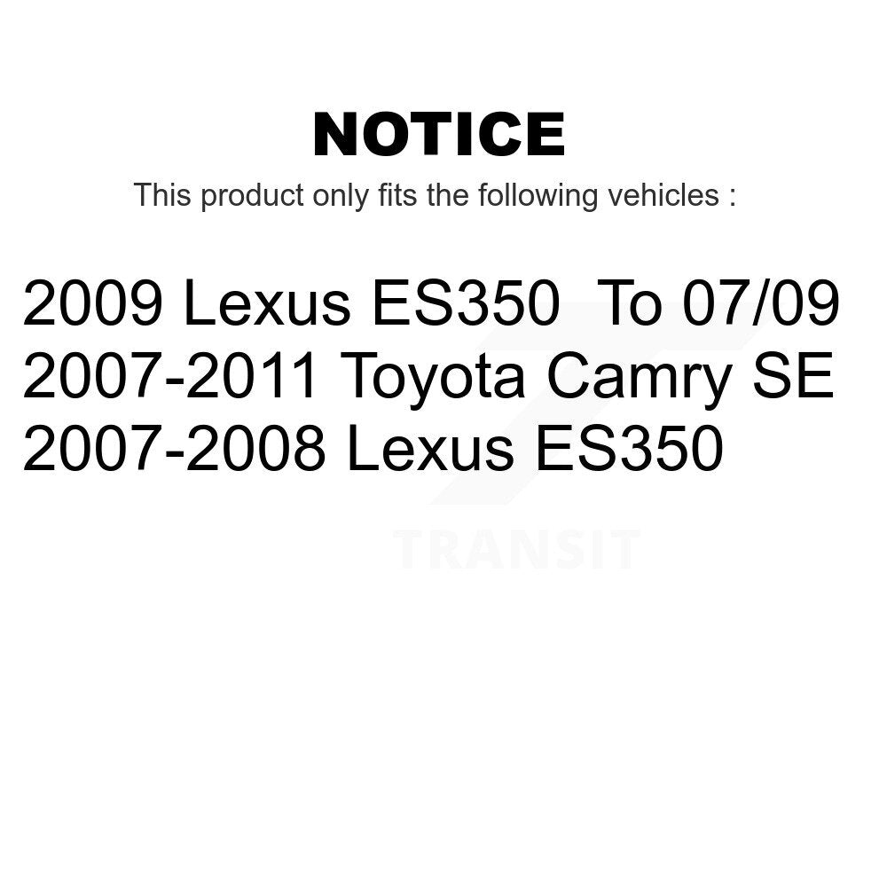 Front Rear Suspension Strut Kit For Toyota Camry Lexus ES350 K78-100893