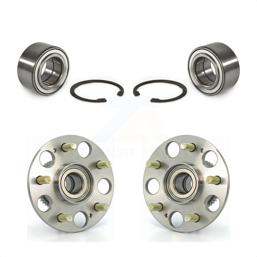 Front Rear Wheel Bearing And Hub Assembly Kit For 2004 Honda Civic SiR K70-101547