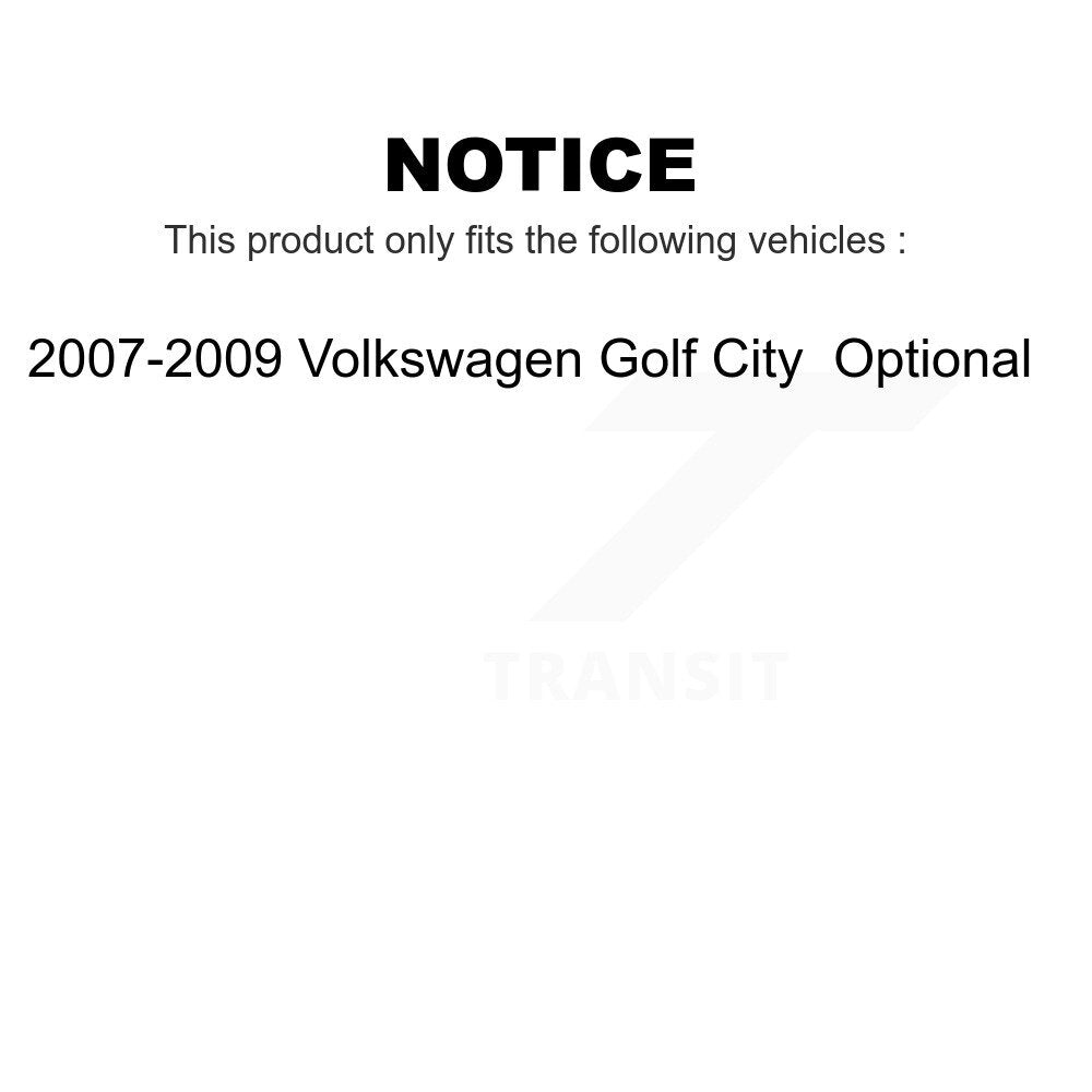 Front Rear Wheel Bearing And Hub Assembly Kit For 2007-2009 Volkswagen Golf City Optional K70-101535