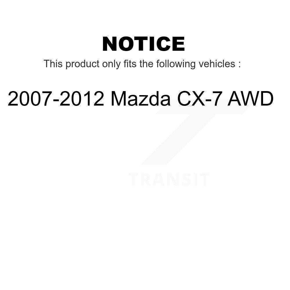 Front Rear Wheel Bearing And Hub Assembly Kit For 2007-2012 Mazda CX-7 AWD K70-101590