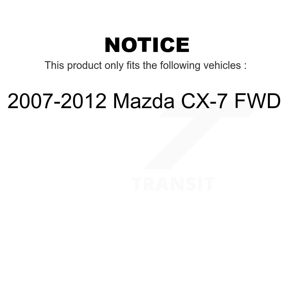 Front Rear Wheel Bearing And Hub Assembly Kit For 2007-2012 Mazda CX-7 FWD K70-101589