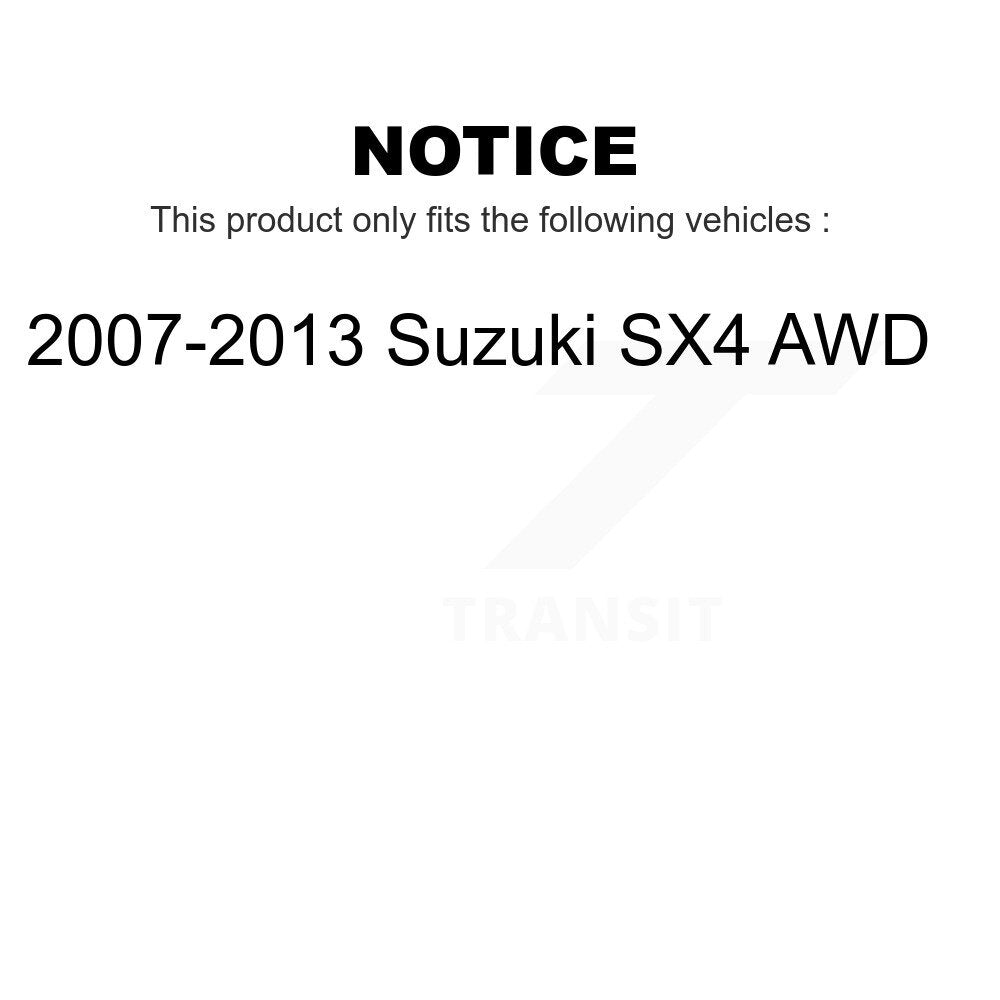 Front Rear Wheel Bearing And Hub Assembly Kit For 2007-2013 Suzuki SX4 AWD K70-101666