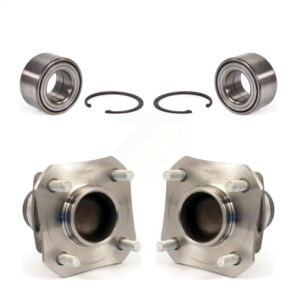 Front Rear Wheel Bearing And Hub Assembly Kit For 2010-2011 Nissan Versa Non-ABS K70-101683