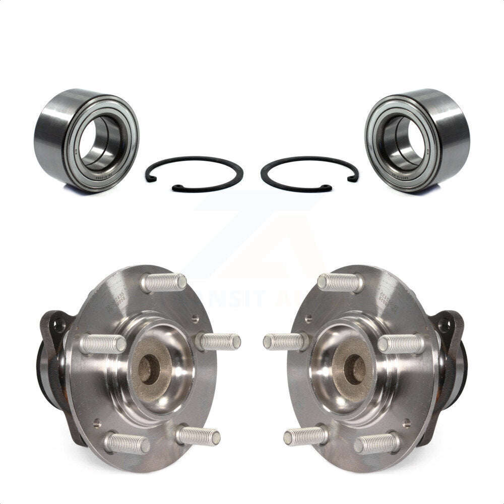 Front Rear Wheel Bearing And Hub Assembly Kit For 2010 Kia Soul Non-ABS K70-101649