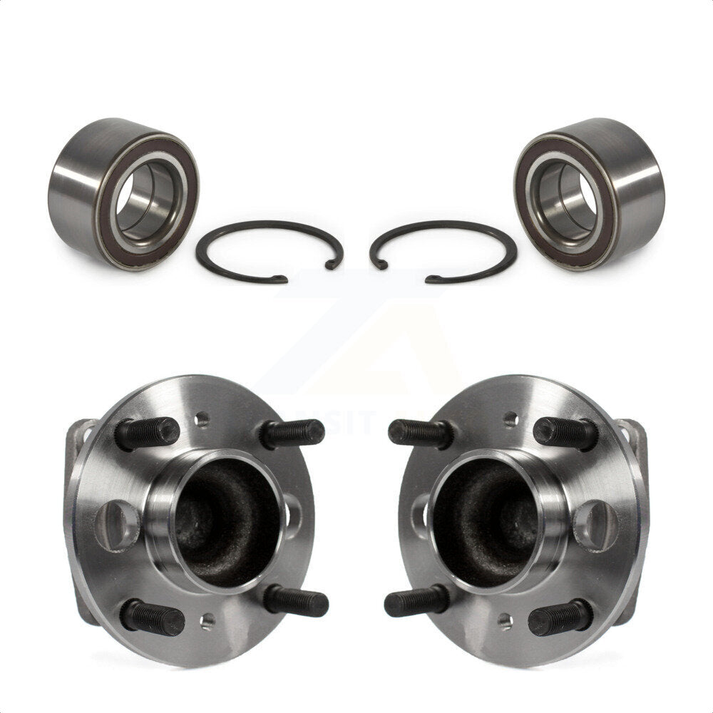 Front Rear Wheel Bearing And Hub Assembly Kit For 2011-2013 Ford Fiesta K70-101573
