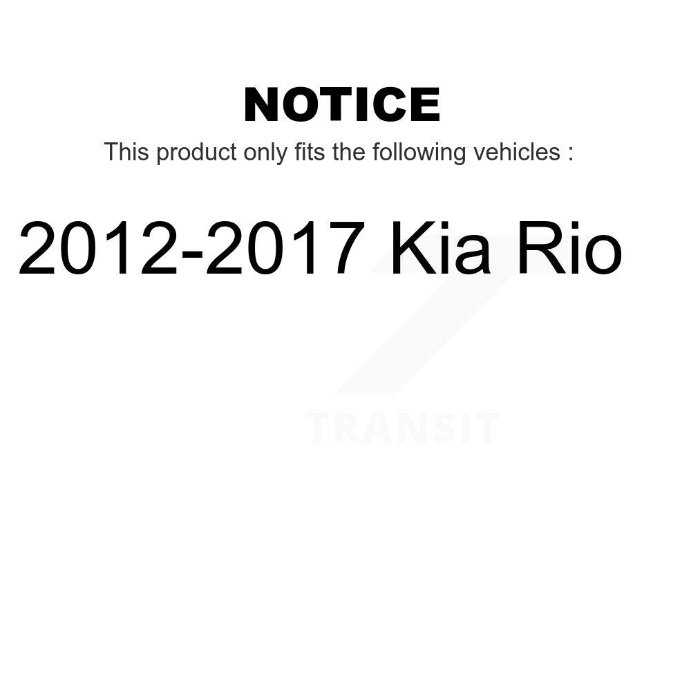 Front Rear Wheel Bearing And Hub Assembly Kit For 2012-2017 Kia Rio K70-101694