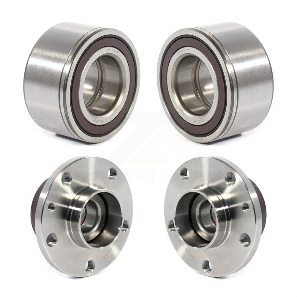 Front Rear Wheel Bearing And Hub Assembly Kit For 2014-2017 Fiat 500L K70-101693