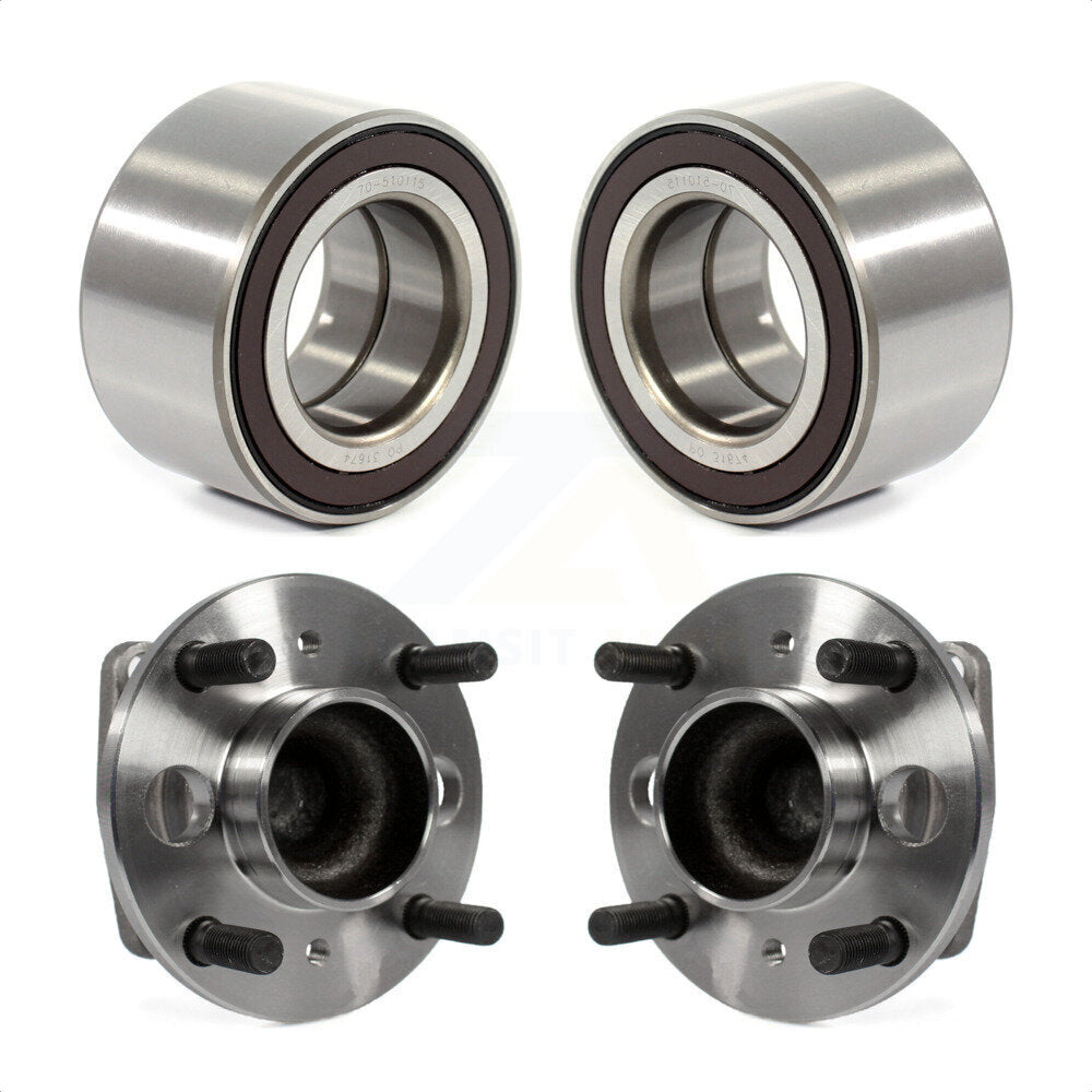 Front Rear Wheel Bearing And Hub Assembly Kit For 2014-2018 Ford Fiesta S Titanium SE K70-101686