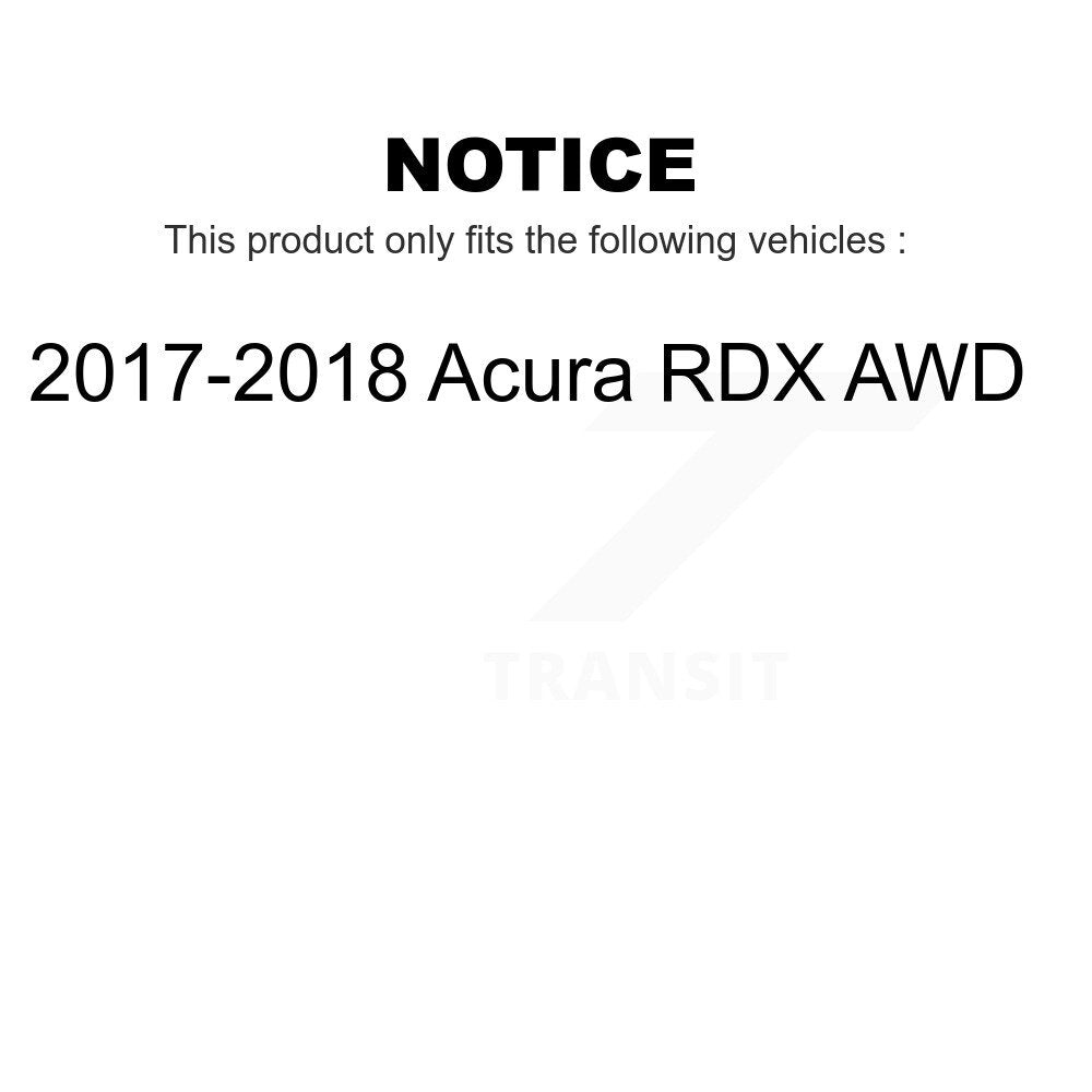 Front Rear Wheel Bearing And Hub Assembly Kit For 2017-2018 Acura RDX AWD K70-101687