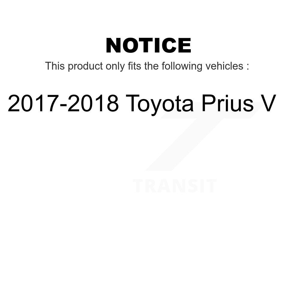 Front Rear Wheel Bearing And Hub Assembly Kit For 2017-2018 Toyota Prius V K70-101656