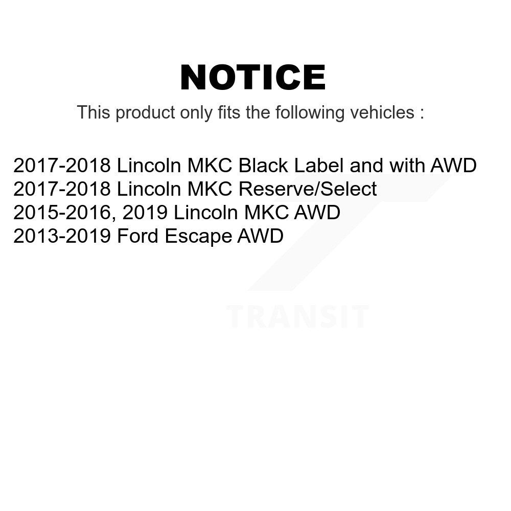 Front Rear Wheel Bearing And Hub Assembly Kit For Ford Escape Lincoln MKC K70-101678