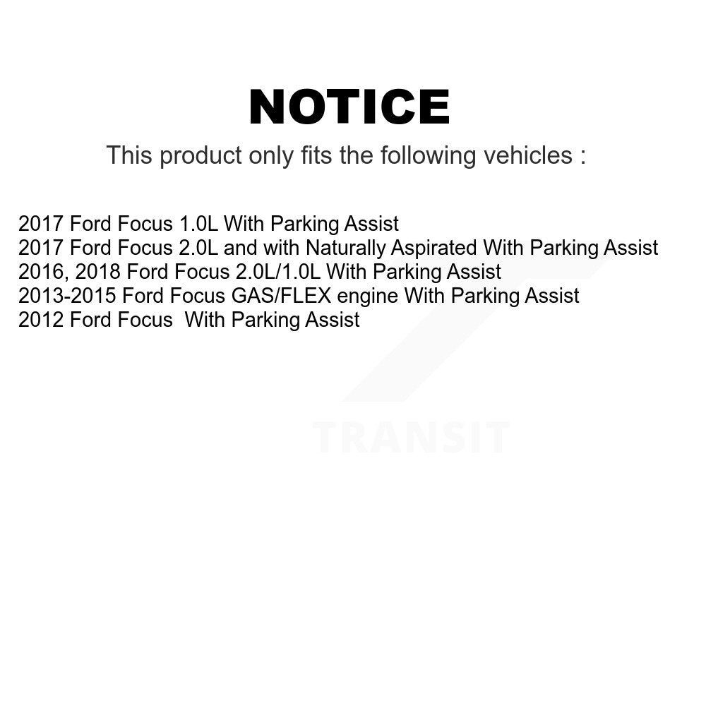 Front Rear Wheel Bearing And Hub Assembly Kit For Ford Focus With Parking Assist K70-101675