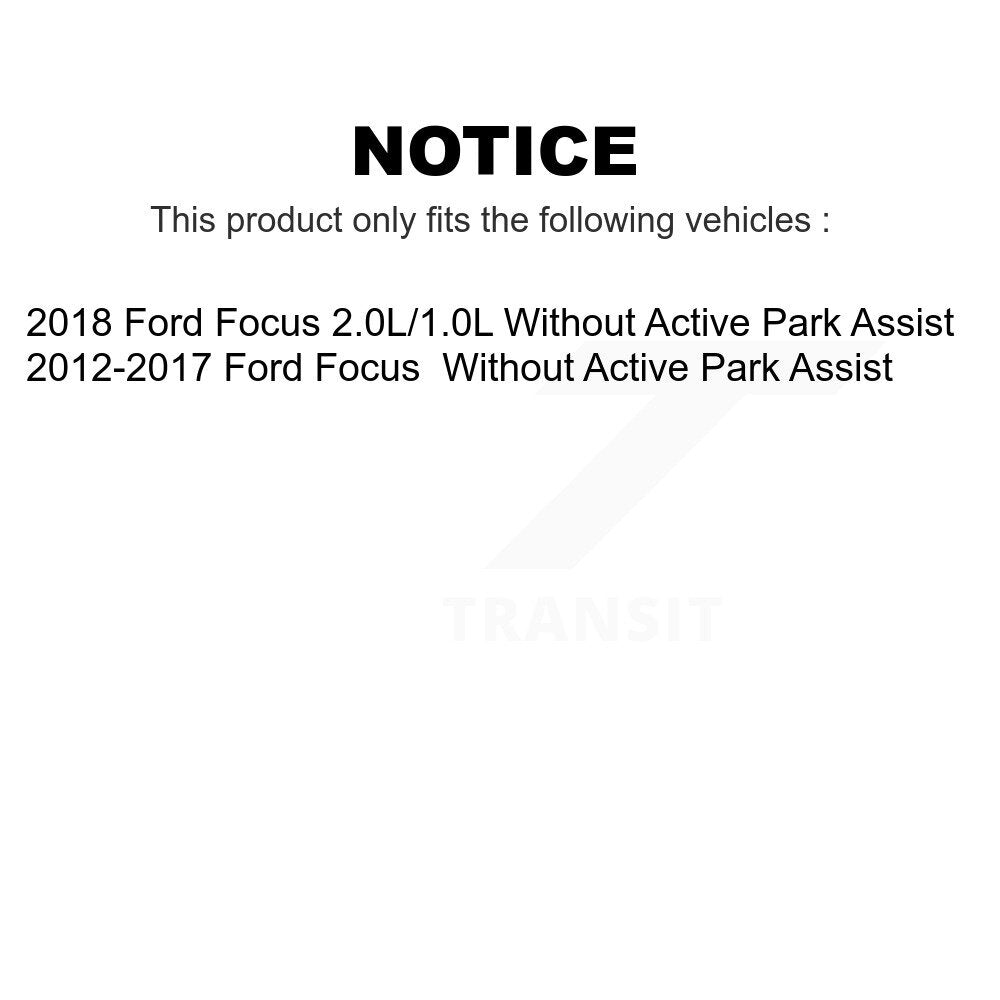 Front Rear Wheel Bearing And Hub Assembly Kit For Ford Focus Without Active Park Assist K70-101676