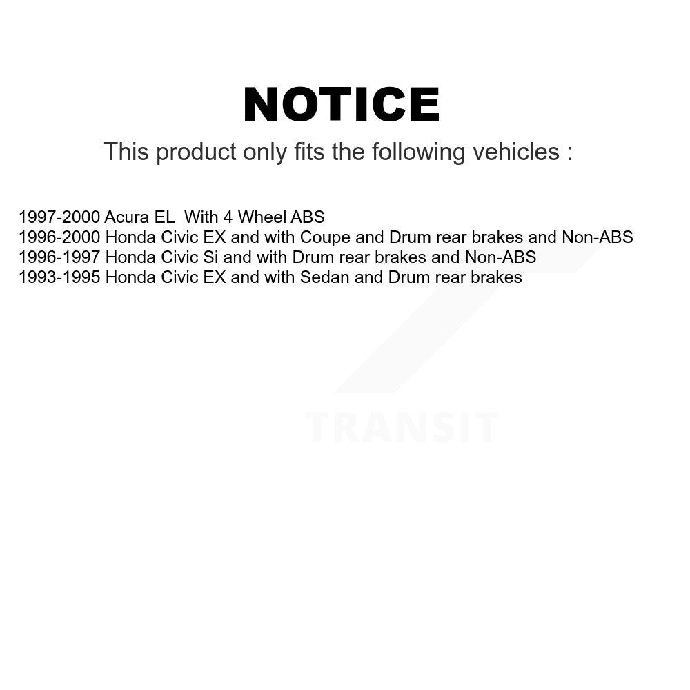 Front Rear Wheel Bearing And Hub Assembly Kit For Honda Civic Acura EL K70-101548