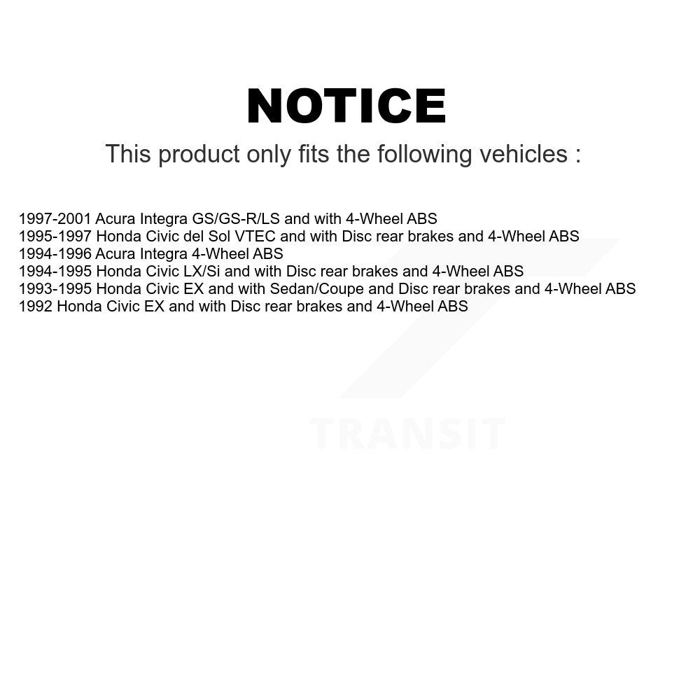 Front Rear Wheel Bearing And Hub Assembly Kit For Honda Civic Acura Integra del Sol K70-101549