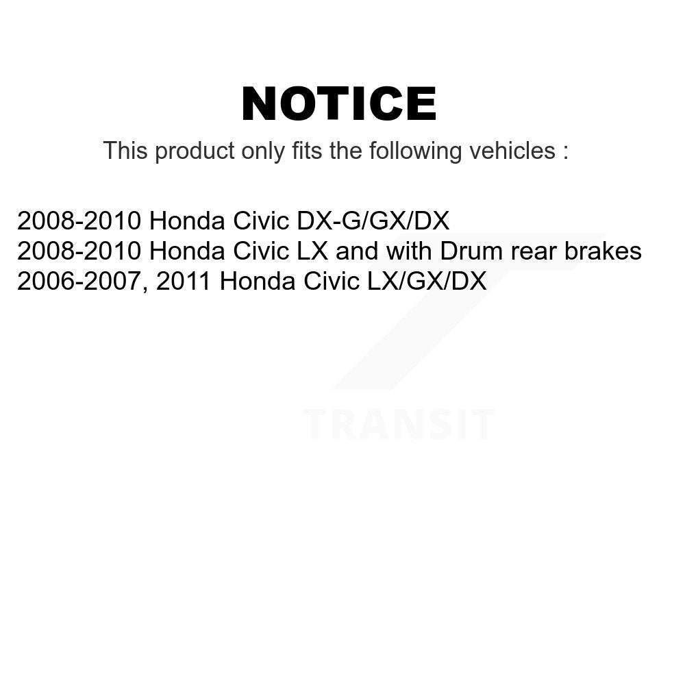Front Rear Wheel Bearing And Hub Assembly Kit For Honda Civic K70-101626