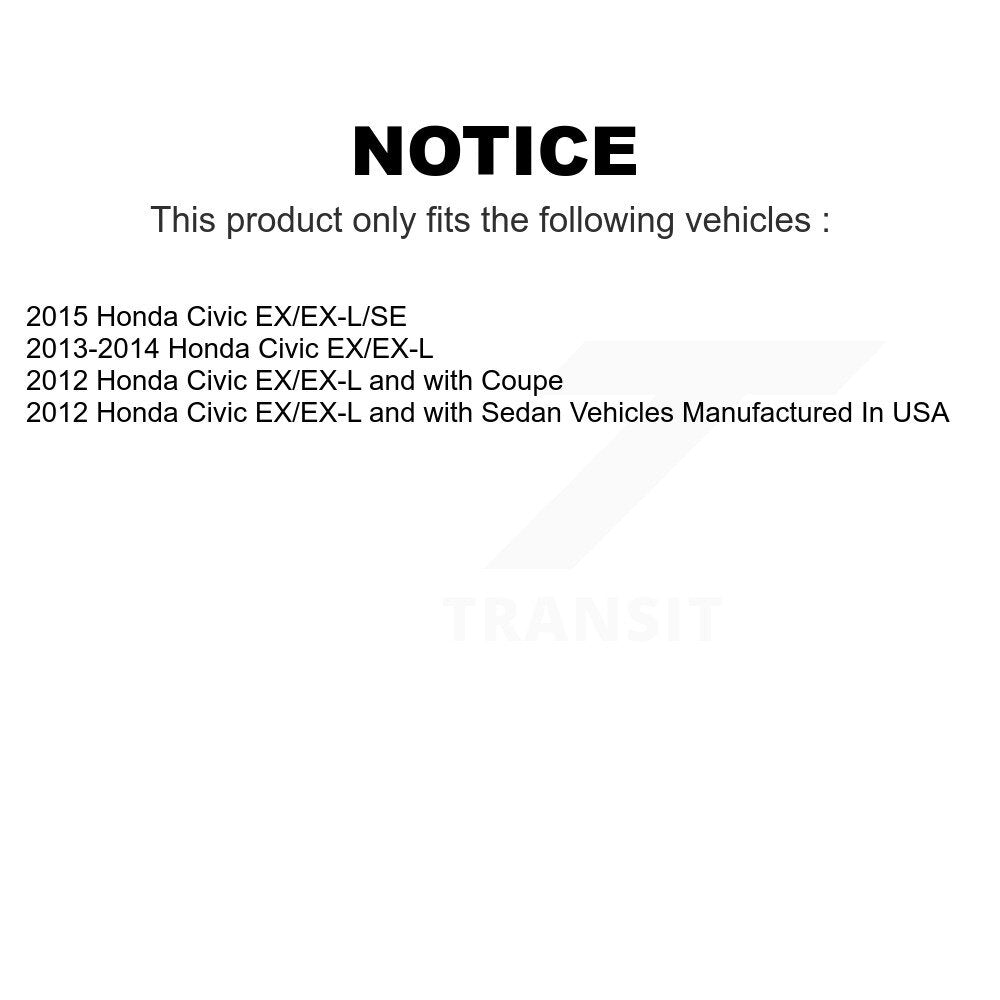 Front Rear Wheel Bearing And Hub Assembly Kit For Honda Civic K70-101628