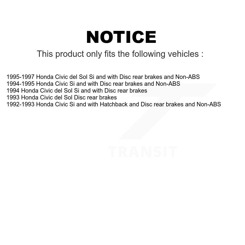 Front Rear Wheel Bearing And Hub Assembly Kit For Honda Civic del Sol K70-101537