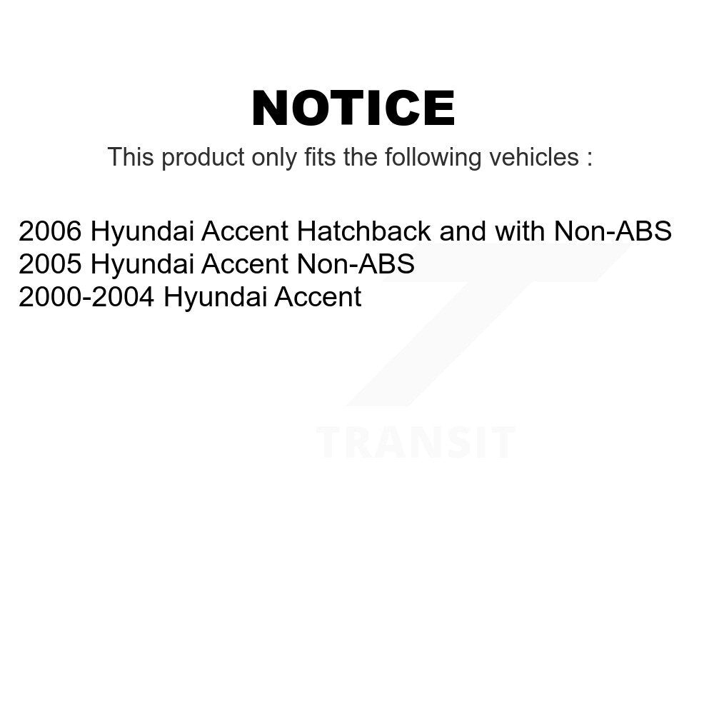 Front Rear Wheel Bearing And Hub Assembly Kit For Hyundai Accent K70-101568