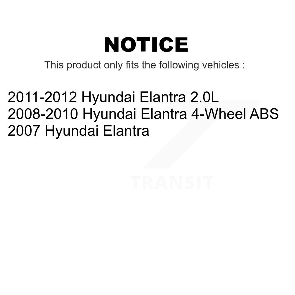 Front Rear Wheel Bearing And Hub Assembly Kit For Hyundai Elantra K70-101646