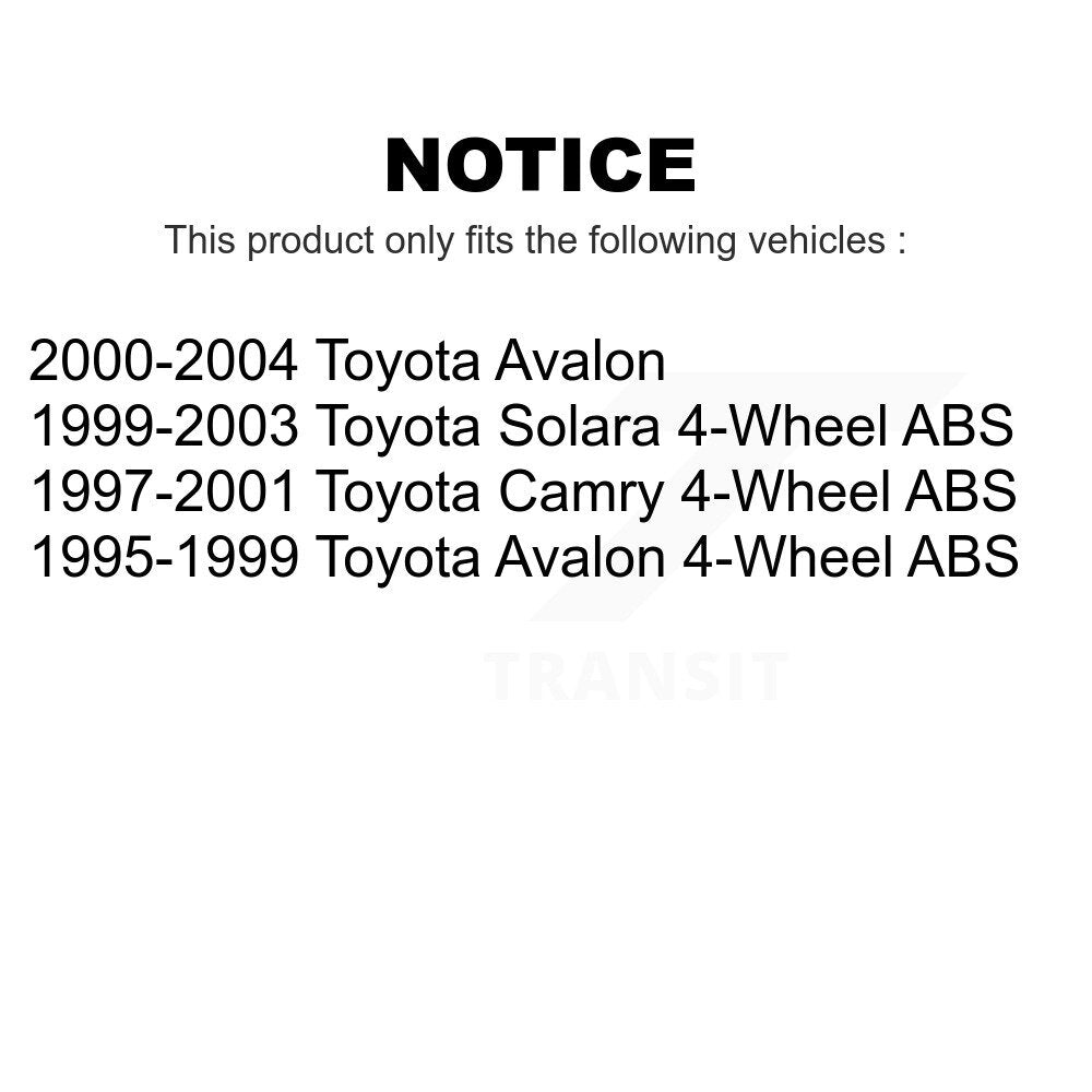 Front Rear Wheel Bearing And Hub Assembly Kit For Toyota Camry Avalon Solara K70-101525