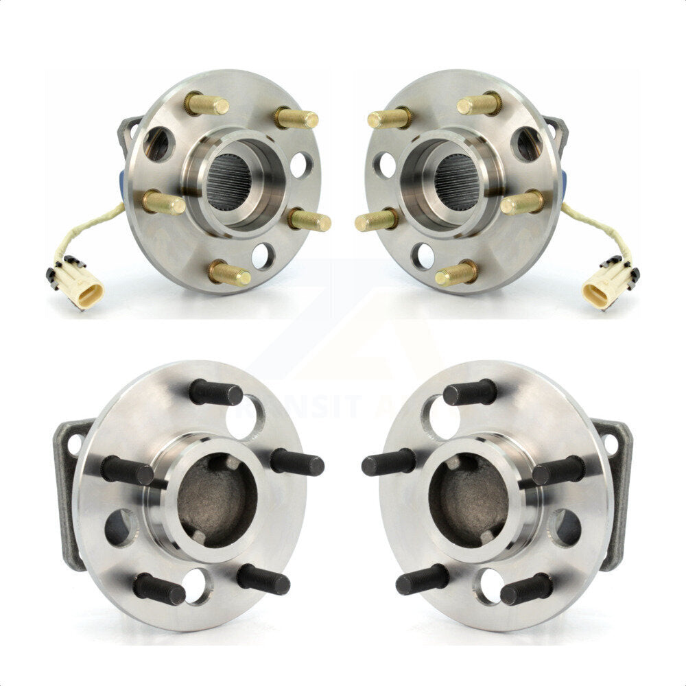 Front Rear Wheel Bearing & Hub Assembly Kit For 1991 Buick LeSabre Non-ABS With 33 Splines K70-101165