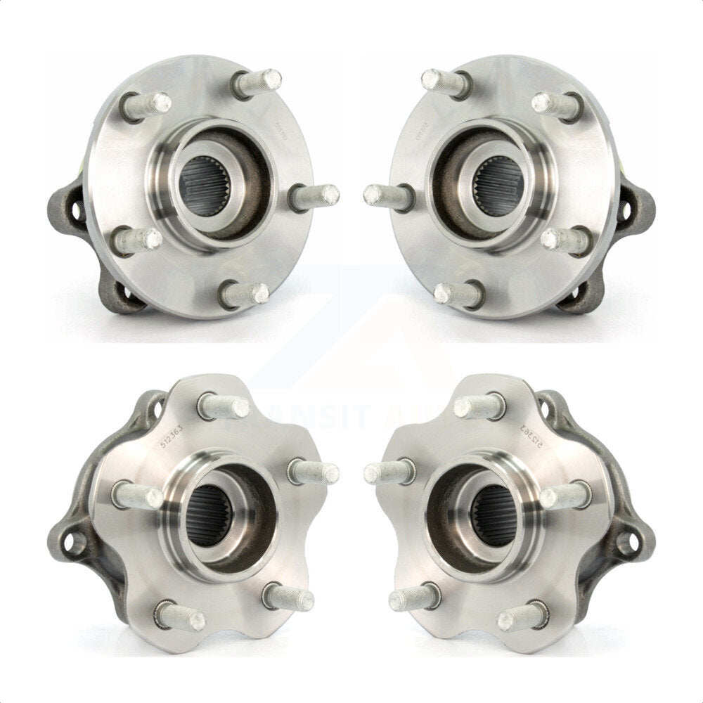 Front Rear Wheel Bearing & Hub Assembly Kit For 2003-2007 Nissan Murano AWD K70-101278