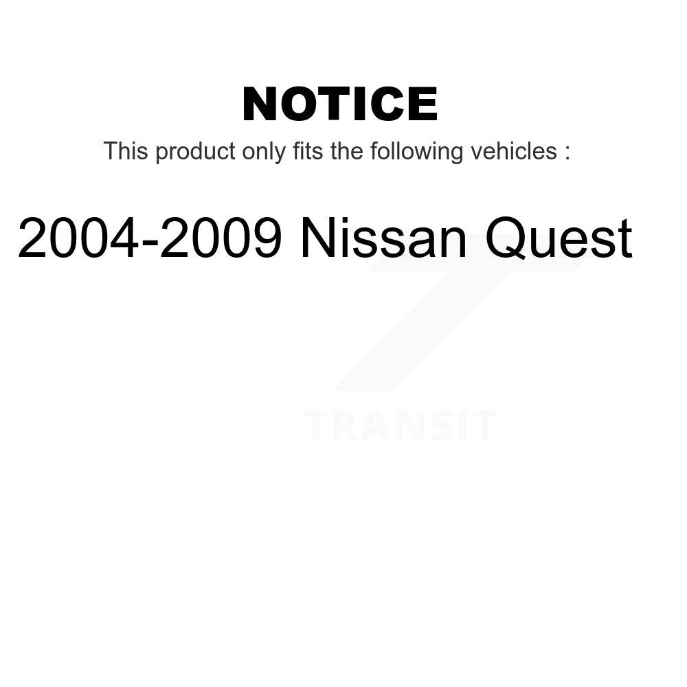 Front Rear Wheel Bearing & Hub Assembly Kit For 2004-2009 Nissan Quest K70-101277